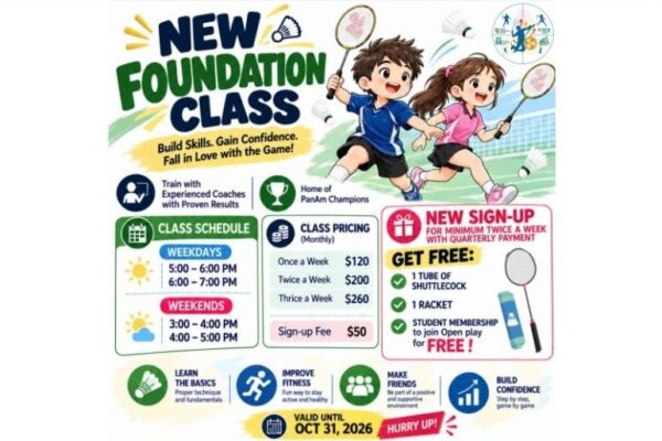 Promo Junior Badminton Class
